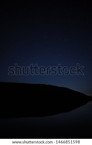 nature stars landscape evening mountains