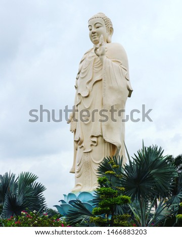Buddha Staue at Vinh Trang Park in Hochiminh city, Mekong Delta, Vietnam