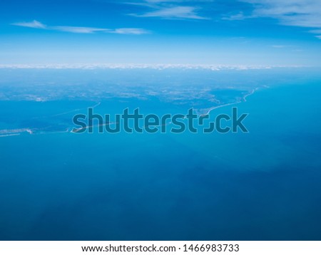 Aerial view of Beach of Tampa, st petersburg and clearwater in Florida, USA