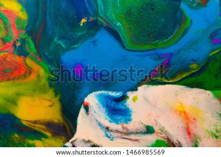 Photo of multicolor plasticine mixed texture. Multicolored abstract.