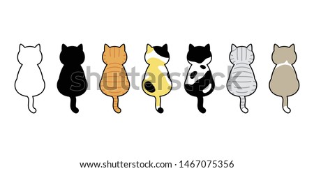 cat vector kitten calico breed icon logo symbol cartoon character illustration doodle design
