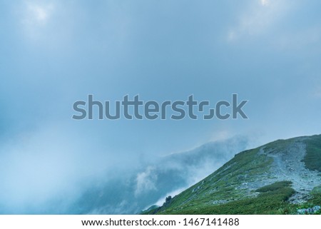 Pictures of the mountains in the clouds