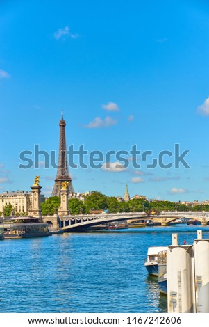 Paris - Pont Alexandre III with Eiffel Tower in the Background