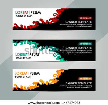 Banner- header template. Vector abstract swirl web banner design template. Modern Horizontal banner perfect for header and footer website.