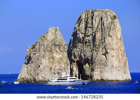 Faraglioni Cliffs, Capri, Italy, Europe