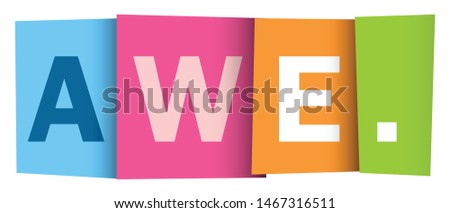 AWE. colorful vector typography banner Royalty-Free Stock Photo #1467316511