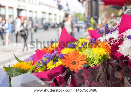 Market Flowers on Dublin Streets

