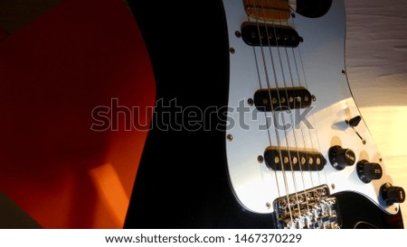 electric guitar . color background                               