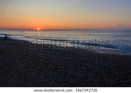 Sunrise on the Mediterranean sea