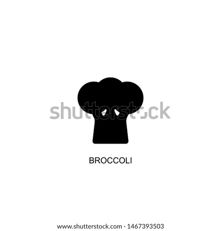broccoli icon vector black design