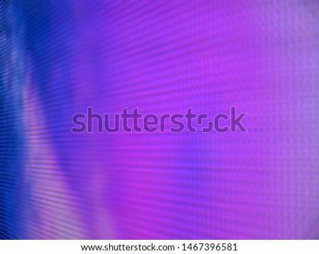 Blurry RGB smd LED lights, with white, blue and purple colors. Pixel Pitch Leds. Background texture. Perspective view