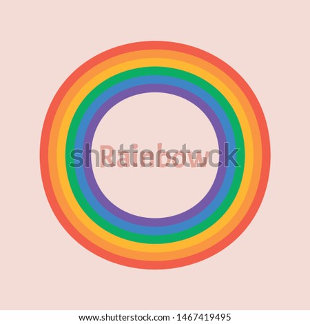Set of beautiful rainbow illustration. Rainbow 3d icon