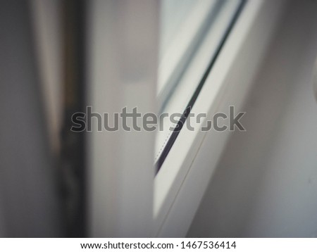 White plastic window at home