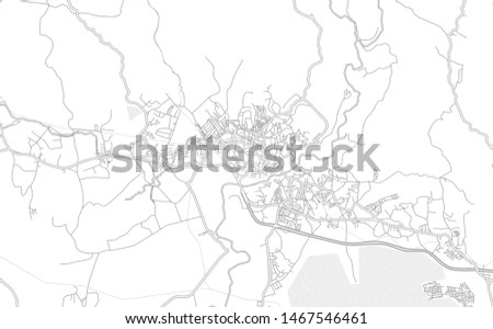 May Pen, Manchester, Jamaica, bright outlined vector map with bigger and minor roads and streets created for infographic backgrounds.