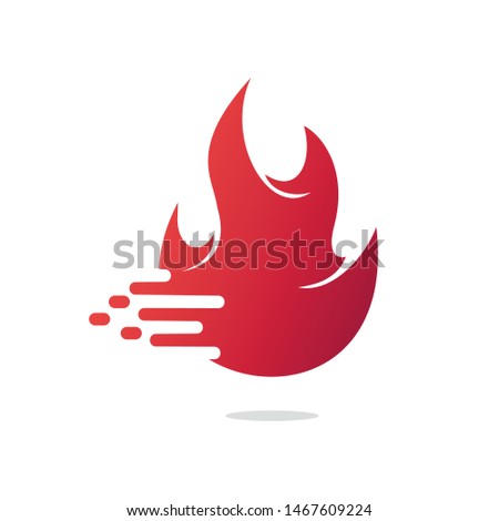 Fire Fast Illustration Logo Design