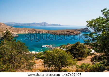 Greece Rhodes island Lardos bay Royalty-Free Stock Photo #1467609407
