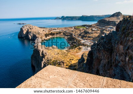 Greece Rhodes island Lardos bay Royalty-Free Stock Photo #1467609446