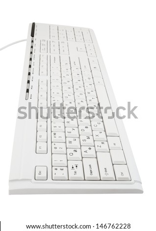 Computer keyboard isolated on white background 