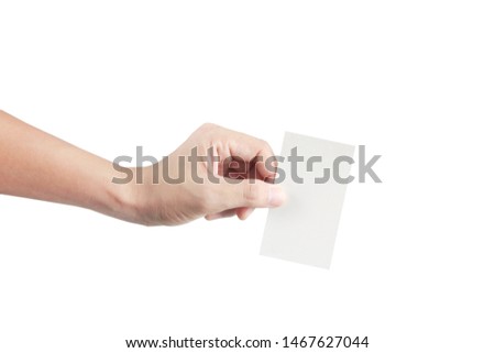 Hand holding a virtual card with your