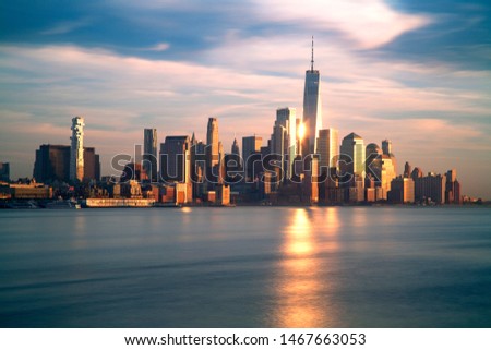 Manhattan skyline across the Hudson River, New York City