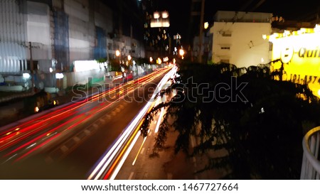 night city light speed road
