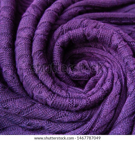 The texture of fine wool fabric for banners. Soft Wool Folds