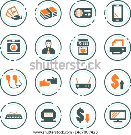 Pawn shop vector icons for user interface design