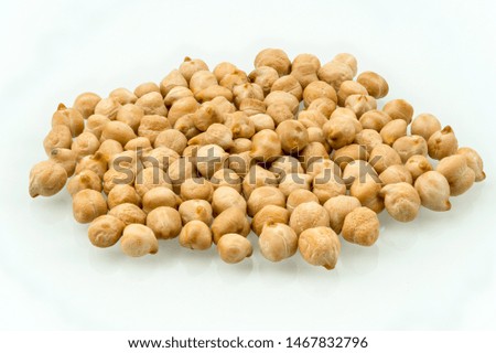 Chickpea on white background - high resolution stacked image