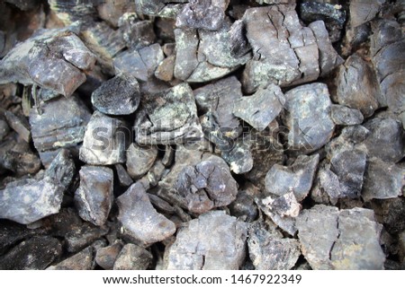Charcoal. Burnt firewood. Close-up. Background. Texture.