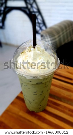 Picture of a cold drink on the table