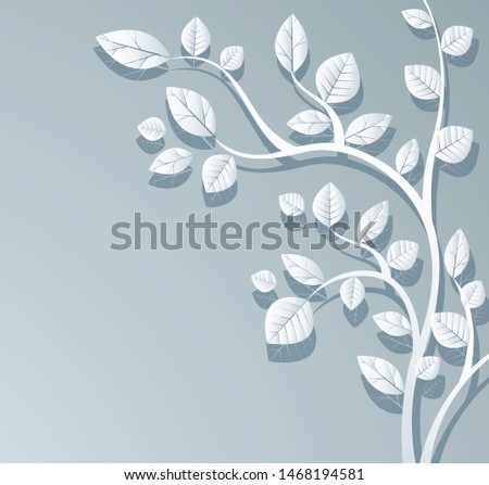 white leafs design background vector illustration EPS10