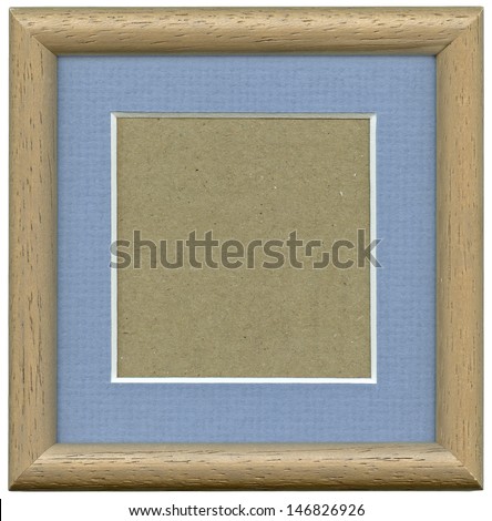 wooden frame isolated on white background 