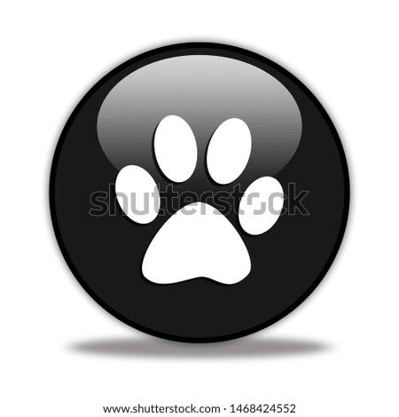 Foot button isolated. 3d illustration