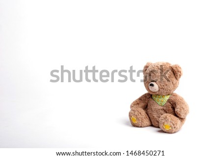 toy teddy baer  isolated on white background