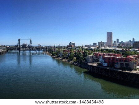 Portland OR, view from Broadway Bridge