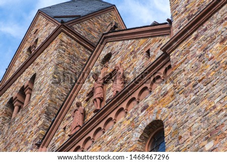 The facade of the church of the monastery "St Hildegard" near Rüdesheim / Germany in the Rheingau