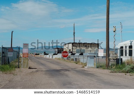 Area 51 - shot on 35mm film Royalty-Free Stock Photo #1468514159
