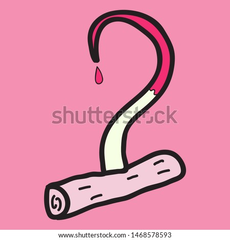 Pirate Hook Halloween Concept Flat Icon On Background