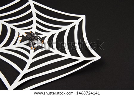 Top view of Halloween decoration. Party, invitation, halloween decoration concept