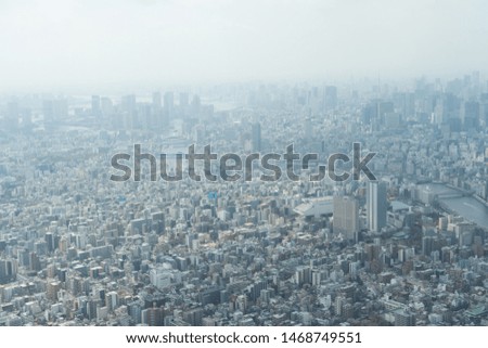 tokyo city birds eye view