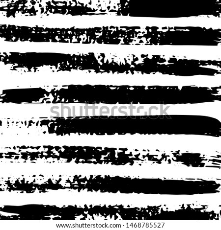Hand drawn abstract background with black paint strokes and lines .Vector illustration isolated on white background