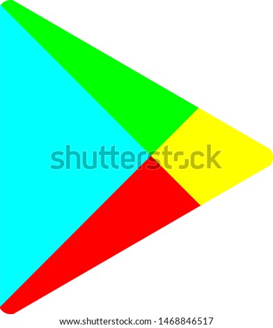 This vector play store online store application is on android Royalty-Free Stock Photo #1468846517