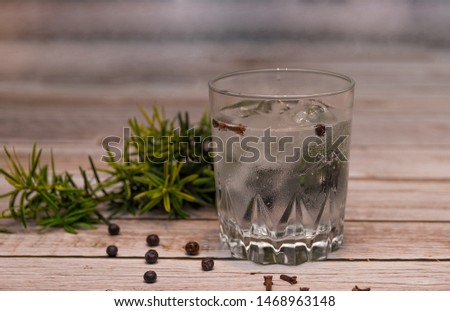 Gin Tonic Glass Background Commercial