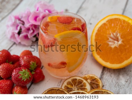 Gin Tonic Glass Background Commercial