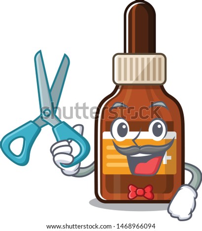 Barber iodine isolated with in the mascot