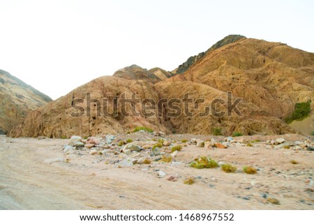 Mountains and rock formations in the sinai desert