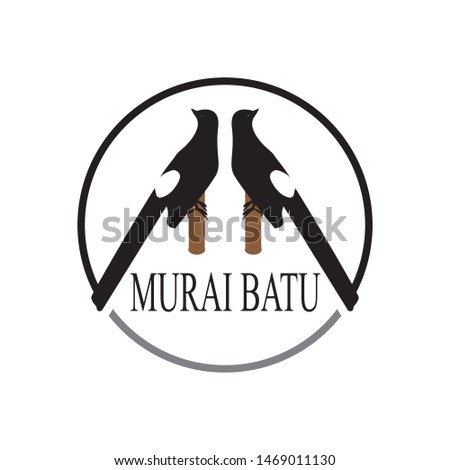 BIRD MURAI STONE ILLUSTRATION VECTOR