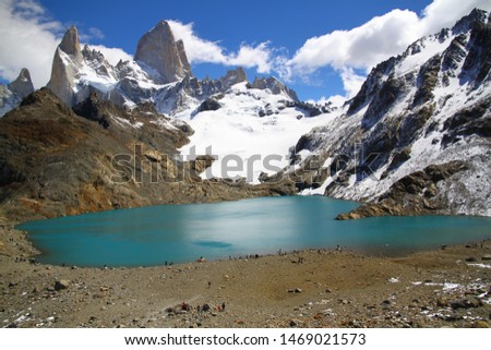 Mount Fitz Roy and Laguna (Lake) De Los Tres, Argentine Patagonia, Argentina.