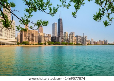 Chicago City City view Cityscape Illinois Lake Lakeshore Skyscraper Building USA America Downtown Travel
