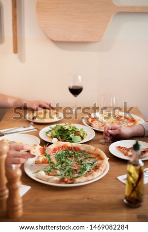 Dinner with friend in Italian restaurant